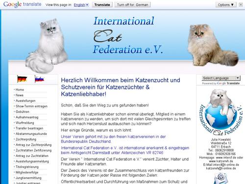 Katzenverein International Cat Federation e.V.