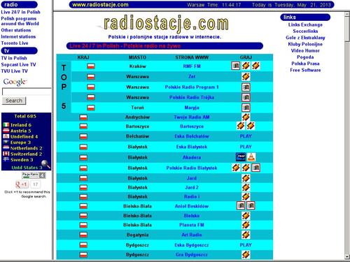 Polish radio and tv online.