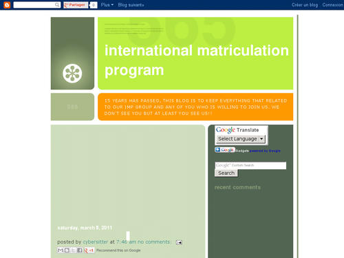 International Matriculation Program 