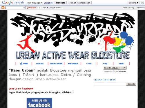 Kaos Urban - Urban Active Wear Blogstore
