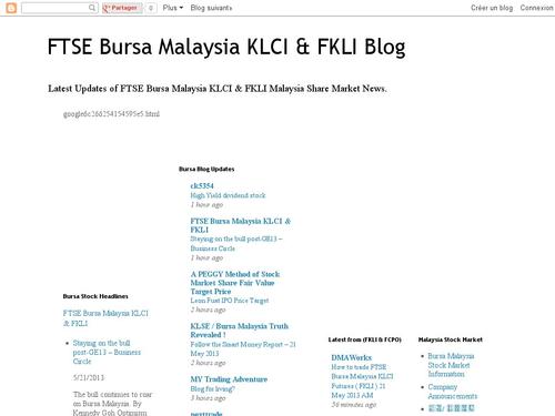 FTSE Bursa Malaysia KLCI & FKLI Blog