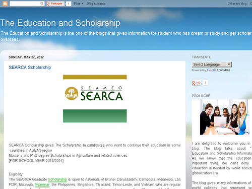 The Education and Scholarship