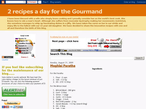 2 Recipes a day for the Gourmand