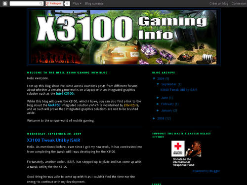 X3100 Gaming Info