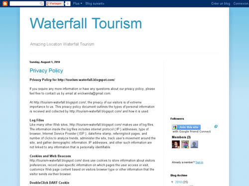 Waterfall Tourism