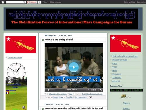 The Mobilization Forces of International Mass Campaigns for Burma