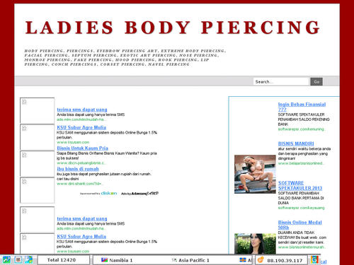 Ladies Body Piercing