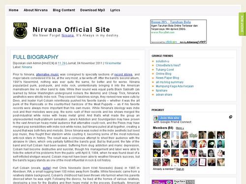 Nirvana Official Site