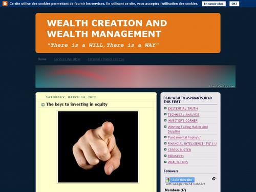 WEALTH CREATION - Create Wealth unto yourself.