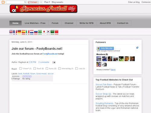 Romanian Football Blog