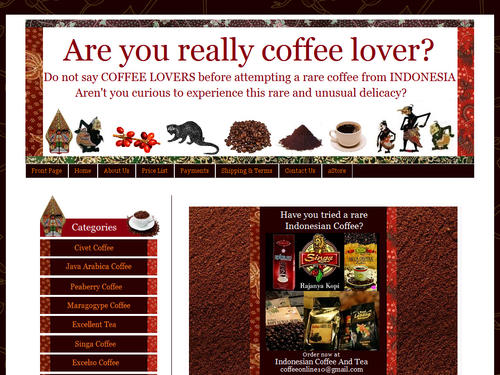 Indonesian Coffee And Tea