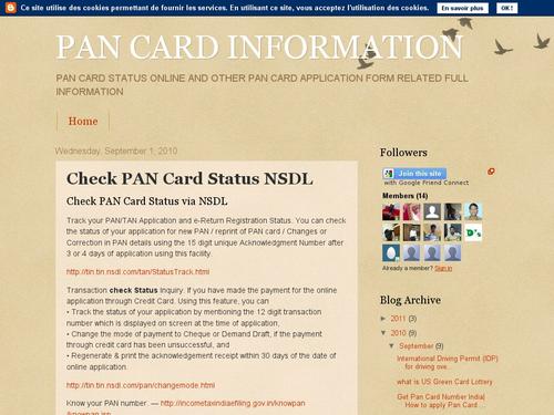 pan card status online