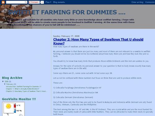 Swiftlet Farming For Dummies