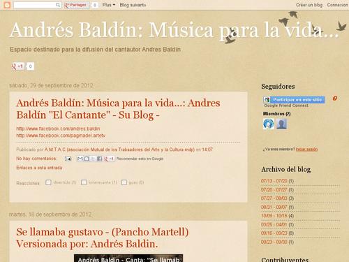 Andres Baldín: Música para la vida...