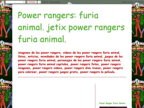 Power rangers: furia animal. jetix power rangers furia animal.