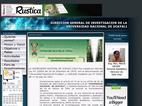 Universidad Nacional de Ucayali DIRECCION GENERAL DE INVESTIGACION 