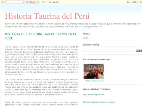 Historia Taurina del Perú