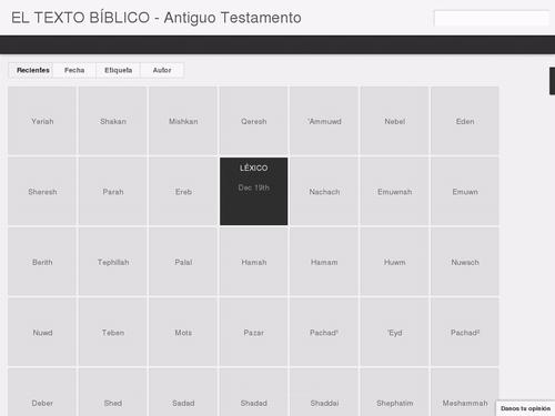 El Texto Bíblico - Antiguo Testamento