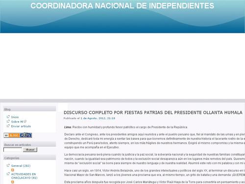 COORDINADORA NACIONAL DE INDEPENDIENTES