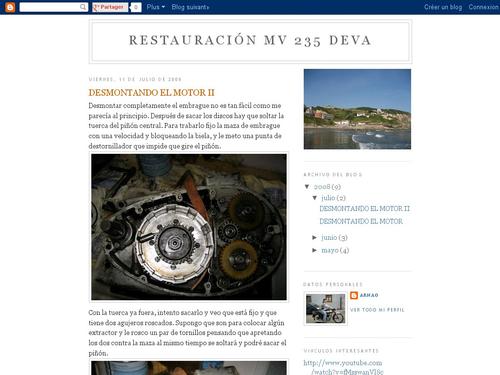 Restauración MV augusta Deva