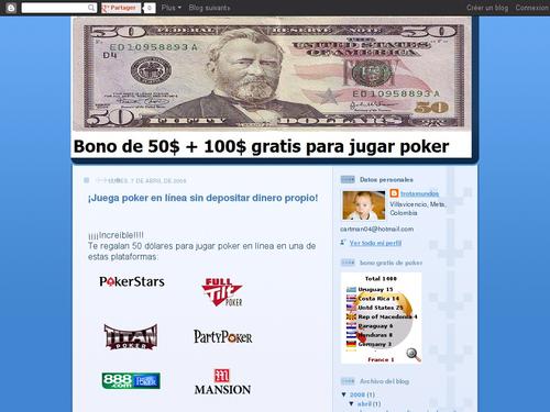 Bono de 50$ + 100$ gratis para jugar poker online