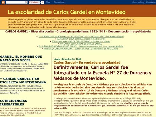 LA ESCOLARIDAD DE CARLOS GARDEL EN MONTEVIDEO