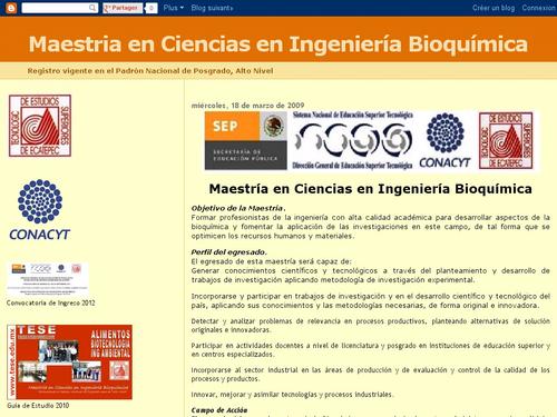 Maestria en Ciencias en Ingenieria Bioquimica