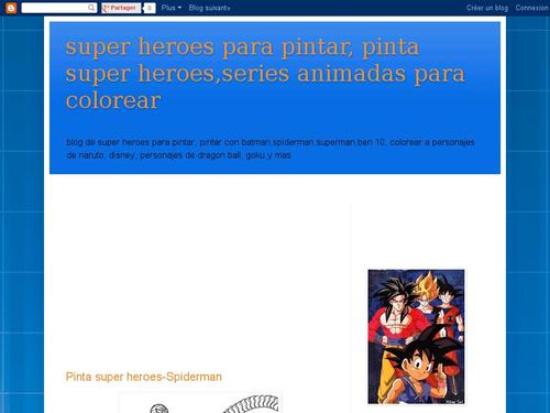 super heroes para pintar, pinta super heroes,series animadas para colorear