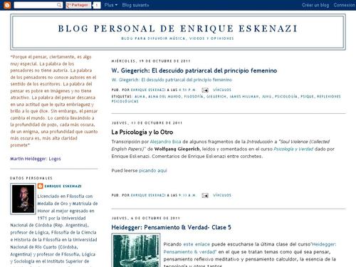 Blog Personal de  Enrique Eskenazi