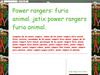 Power rangers: furia animal. jetix power rangers ...