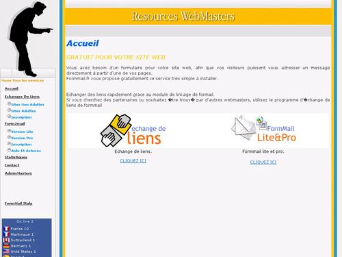 Outils form2email gratuit pour webmasters