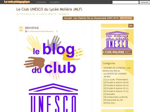 Le Club UNESCO du Lycée Molière (MLF) de Villanueva de la Cañada (Madrid-Espagne)