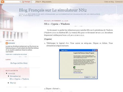Blog Français sur Le simulateur NS2