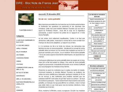 DIRE -BLOC NOTE DE FRANCE JEAN