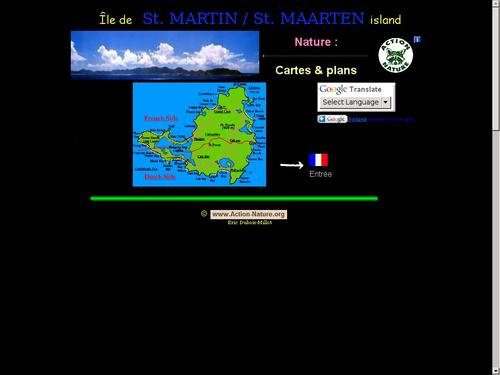 Cartographie de l'île Saint-Martin (Antilles)