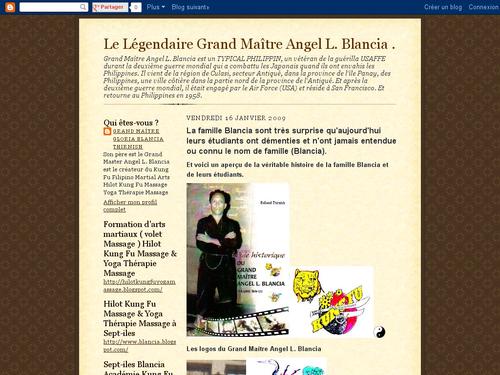 Le légendaire Grand Maître Angel L. Blancia