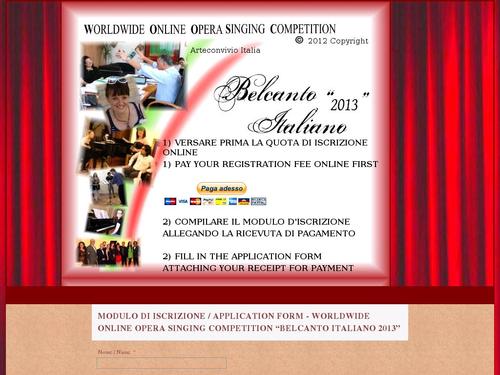 Bel Canto Italiano -  Concorso Mondiale on line
