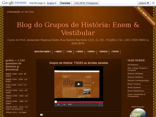 Grupos de História: Enem & Vestibular