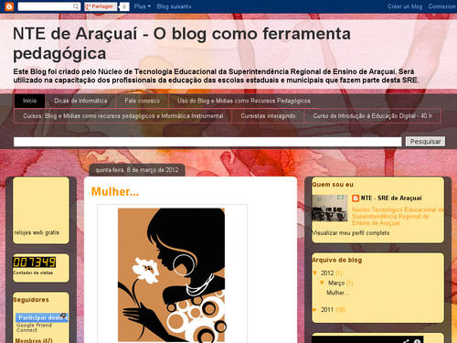 NTE de Araçuaí - O blog como ferramenta pedagógica