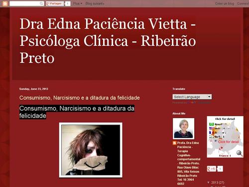 Dra Edna Paciência Vietta - Psicóloga Clínica - Ribeirão Preto