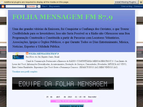 FOLHA MENSAGEM FM 87,9