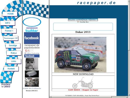 racepaper.de papermodels