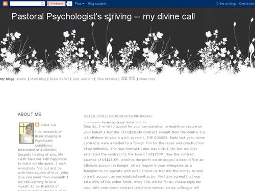 Pastoral-Psychologist's striving -- my divine call
