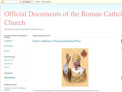 Official Documents of the Catholic Church