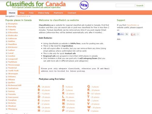 Classifieds for Canada
