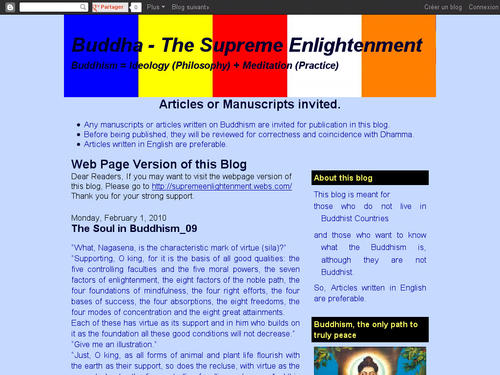Buddha, the supreme enlightenment