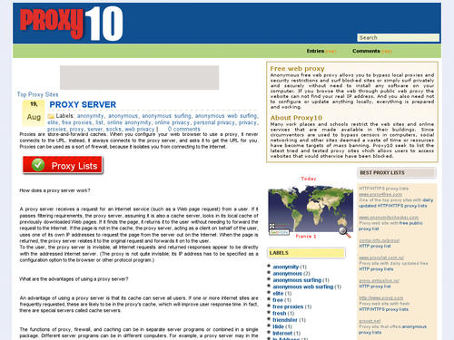 Proxy10 Proxy Site