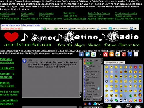 Amor Latino Chat, chat de latinos peliculas libros  musica music directory movies the biblie on audio  live tv channels free flash games