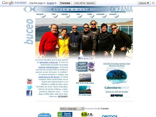 | cursos de buceo OCEANIA en Madrid escuelas de submarinismo |