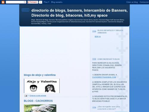 Banners, Directorio de Banners, Intercambio de Banners, Directorio de blog, bitacoras, hi5,my space